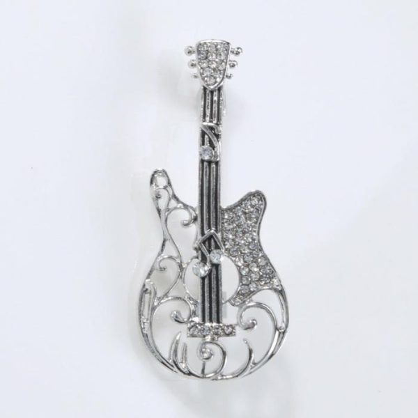 Women’s Vintage And Versatile Diamond Guitar-shaped Brooch | Brooches Brooches Brooches