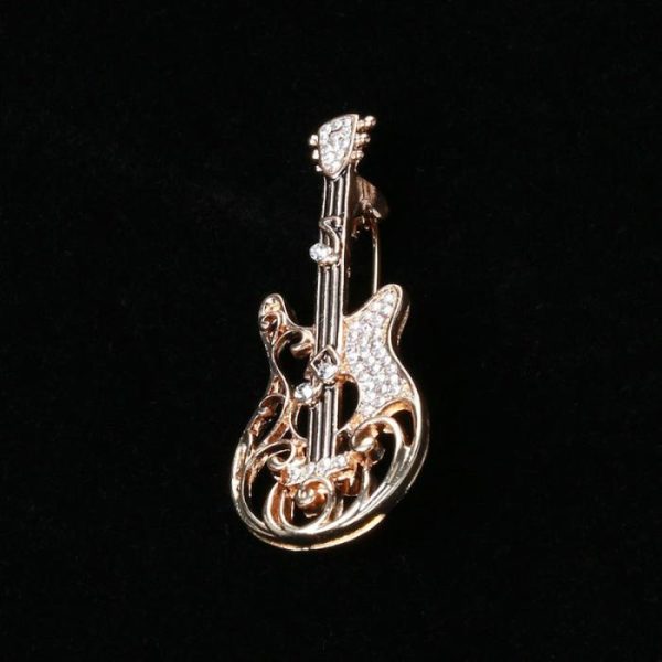 Women’s Vintage And Versatile Diamond Guitar-shaped Brooch | Brooches Brooches Brooches