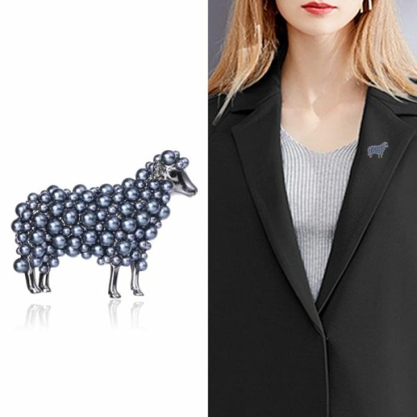 Wuli&baby 2-color Pearl Sheep Brooches For Women Unisex Lovely Animal Party Casual Brooch Pins Gifts | Brooches Brooches Brooches