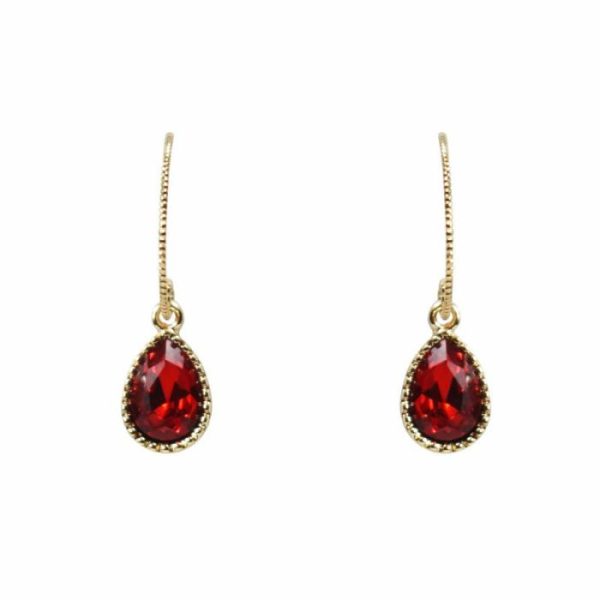 Red Large Pigeon Blood Red Gemstone Earrings | Body Jewelry Body Jewelry Body Jewelry