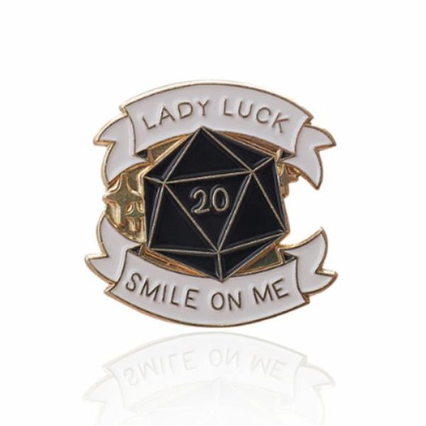 Screen Ribbon LADY LUCK SMILE ON ME Creative Oil Drop Brooch | Brooches Brooches Brooches