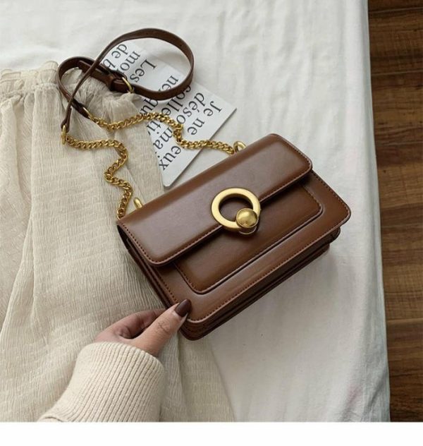 Retro Lock Crossbody Small Square Bag Korean Fashion C | Crossbody Bag’s Bags Crossbody Bag's