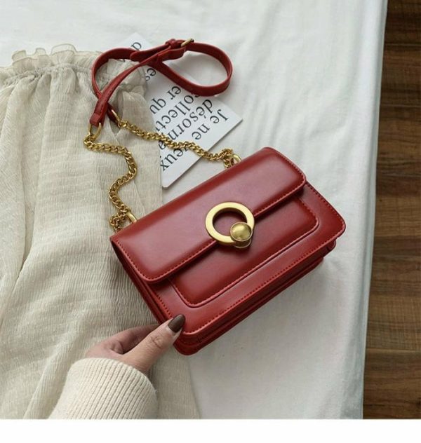 Retro Lock Crossbody Small Square Bag Korean Fashion C | Crossbody Bag’s Bags Crossbody Bag's